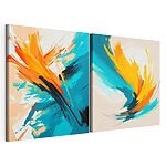 Tablou modular pe pânză Două lucrări de artă realizate cu vopsea