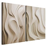 Tablou modular pe pânză Curbe elegante în nuanțe neutre