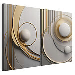 Tablou modular pe pânză Design abstract cu forme fluide