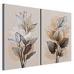 Tablou modular pe pânză Design elegant cu ilustrații botanice în stil line art