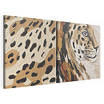 Tablou modular pe pânză Reprezentare artistică a blănii unui leopard