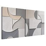 Tablou modular pe pânză Forme abstracte în culori discrete